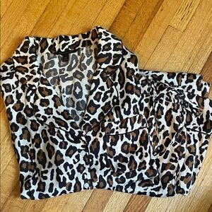 Banana Republic Animal Print Loungewear Set